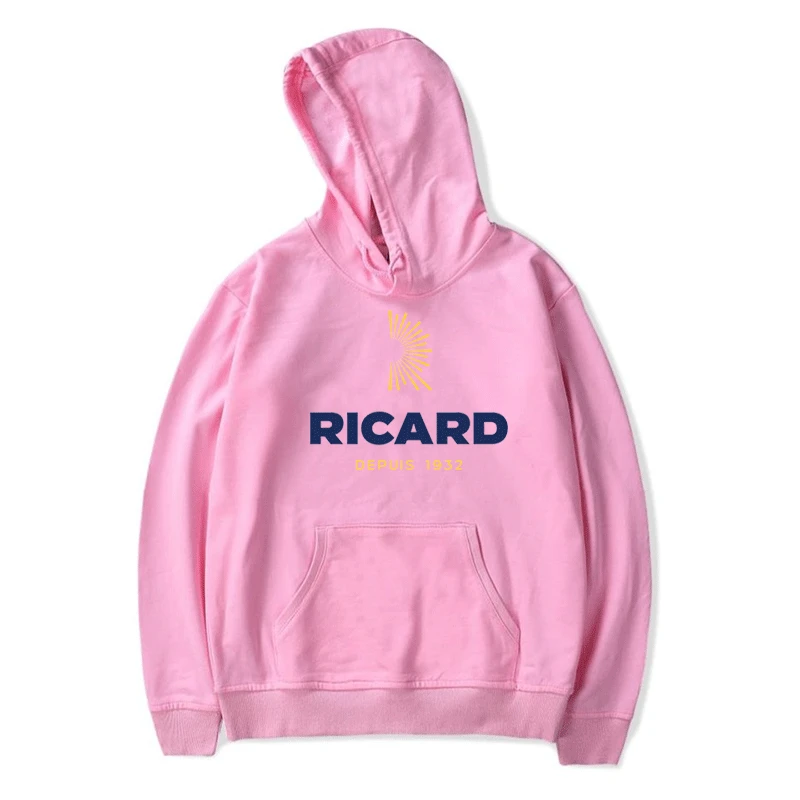 

Trendy Men Sweatshirts RICARD Hoodie Bluza Damska Streetwear Pink Clothing Polerone Winter Clothes Women Harajuku Pullover Tops