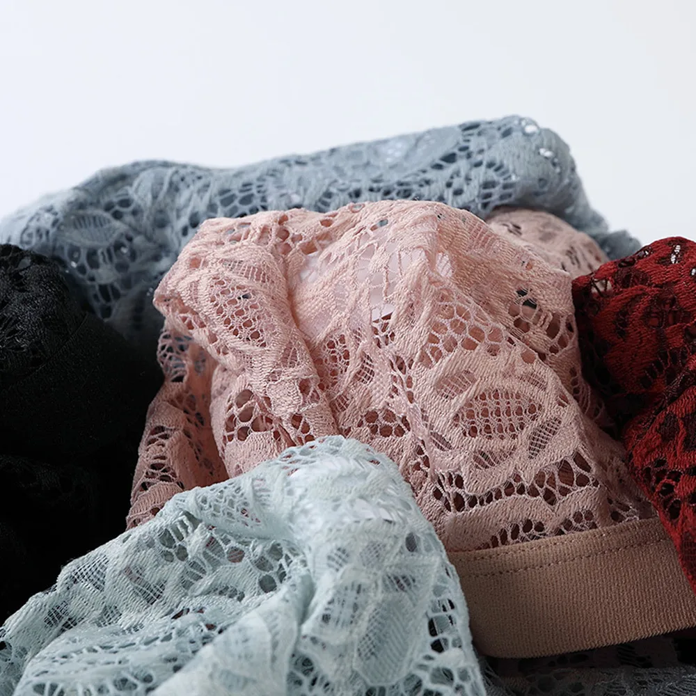 3 шт. женские прозрачные кружевные брифы с низкой посадкой|Женские трусики| |