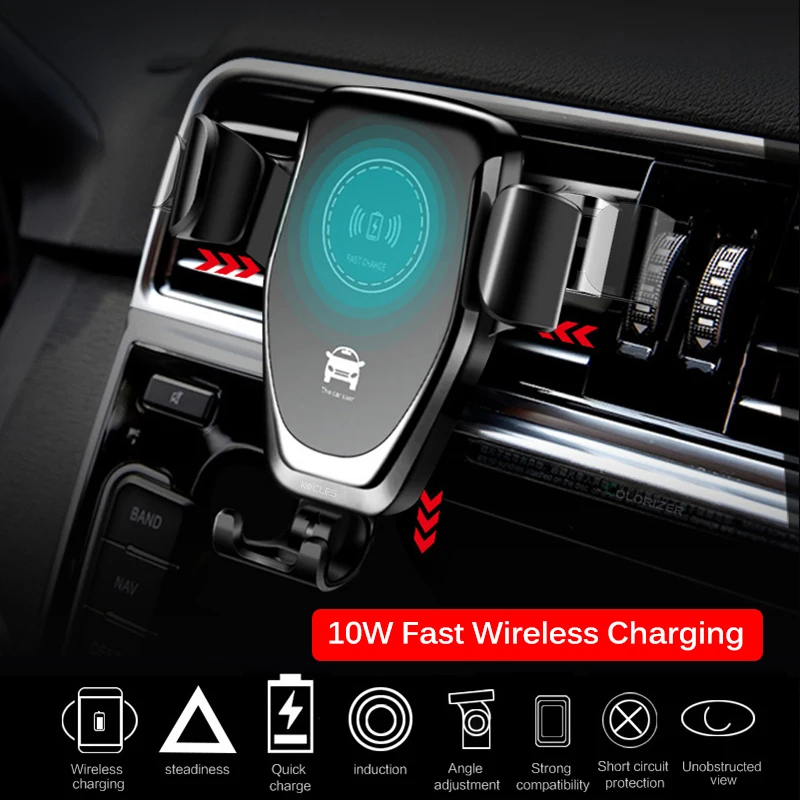 Q12 автомобильное беспроводное зарядное устройство для iPhone 11 Xiaomi 10W быстрая