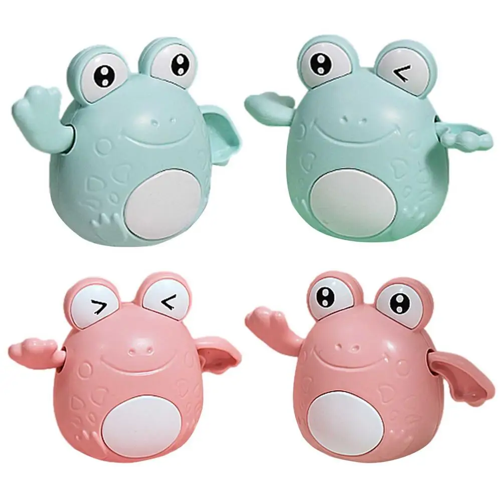 

Baby Cartoon Frog Bath Toys Cute Safe Non-fading Plastic Bath Toys Clockwork Animals Frog Toy Water Playing Toy For Infant Gift