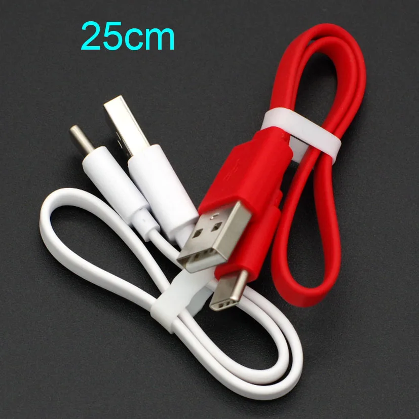 Кабель с разъемом USB типа C 25 см 3A Быстрая зарядка кабельная лапша плоских