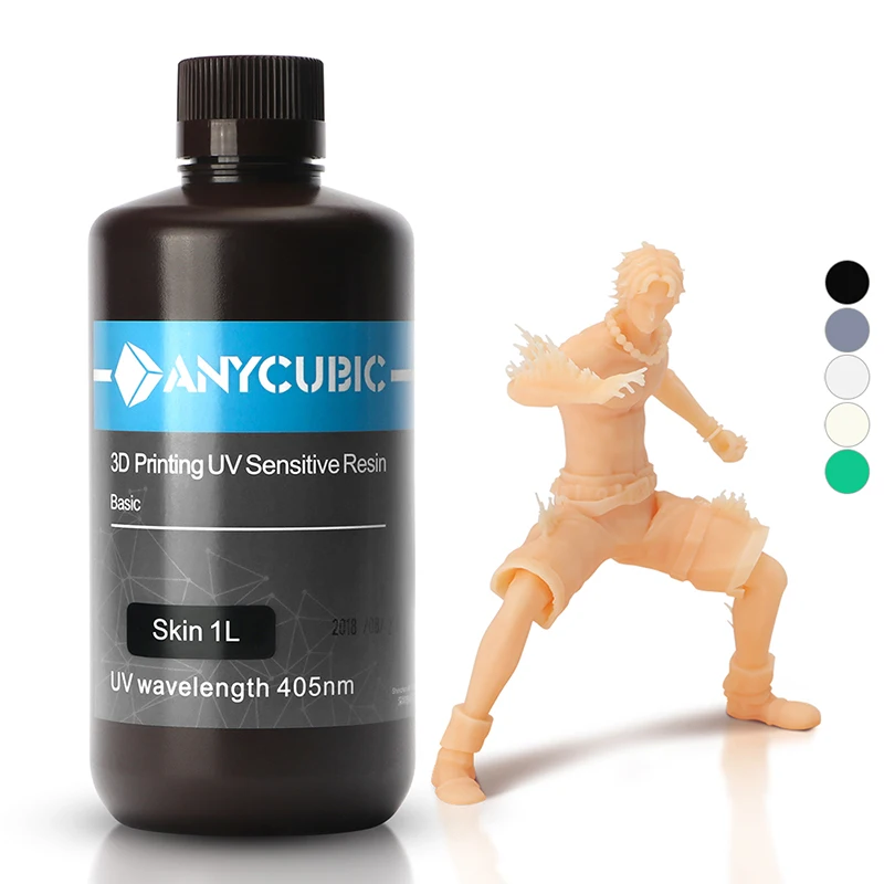 Универсальная смола для 3D принтера ANYCUBIC нм белый серый черный