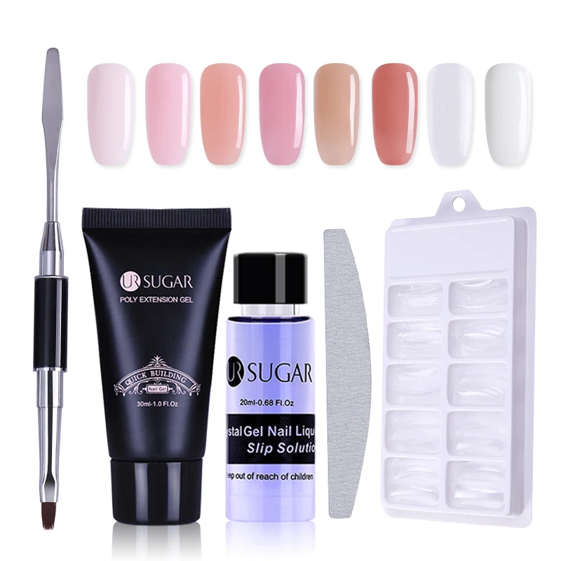 UR SUGAR Nail Art поли УФ-лак Френч для ногтей строитель ограничителей желе Полиакриловый гель Слип решения Clearnser Plus для удаления