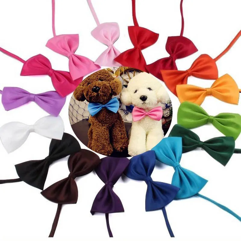 

6PCs Pet Tie Cat Dog Bow Collar Children Bow Tie Cat Bunny Bite-Proof Protector