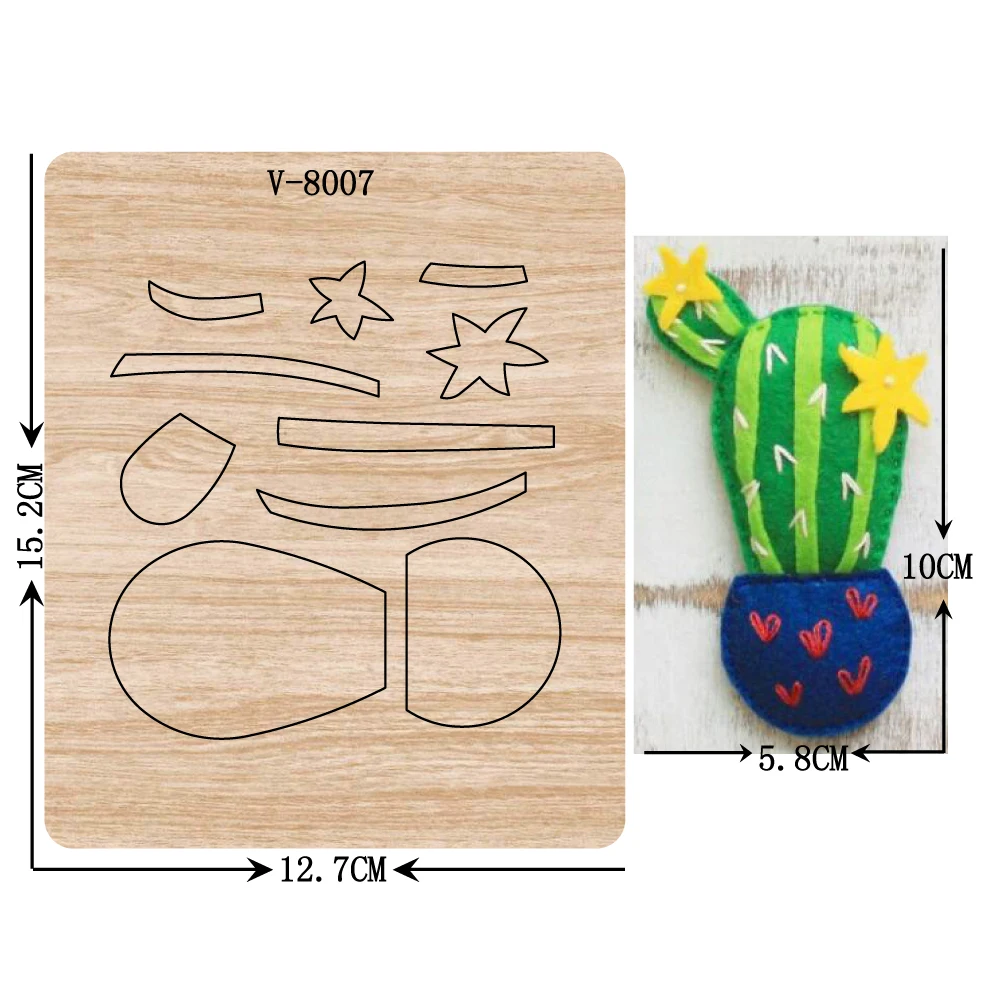 

New cactus wooden dies cutting dies for scrapbooking Multiple sizes V-8007
