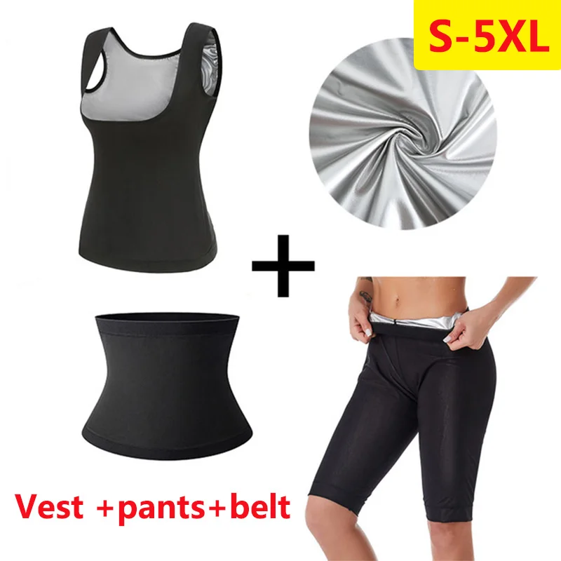 

Sauna Sweat Vest Women Polymer Waist Trainer Slimming Underwear Weight Loss Shapewear Tummy Slimming Sheath Workout Body Shaper