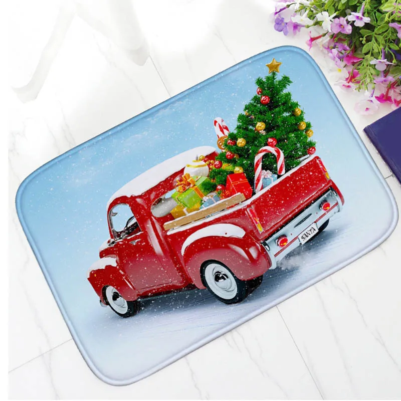 

Cartoon Snowman New Year Christmas Decoration Home Interior Carpet Mat Floor Mat Home Garden