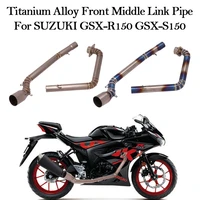 motorcycle exhaust modified motor escape muffler titanium alloy front middle link pipe for suzuki gsxr gsx r150 gsx s150 gsx150r