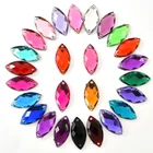 Акриловые кристаллическое Украшение конский глаз Маркиза, множество цветов, пришивные стразы, Пришивные бусины, аксессуары для швейной одежды F0148