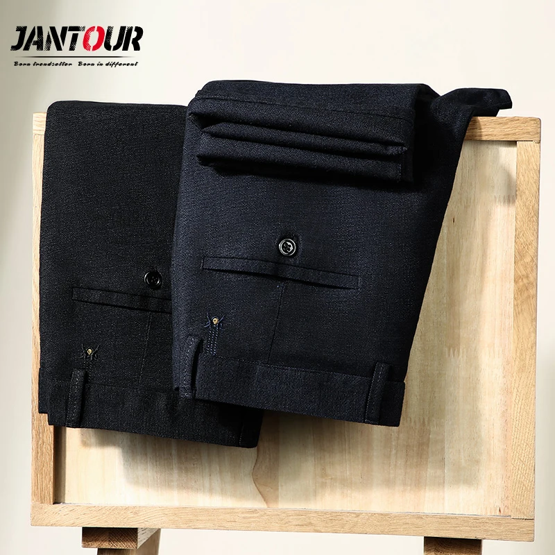 Мужские классические деловые брюки Длинные свободные прямые в деловом стиле