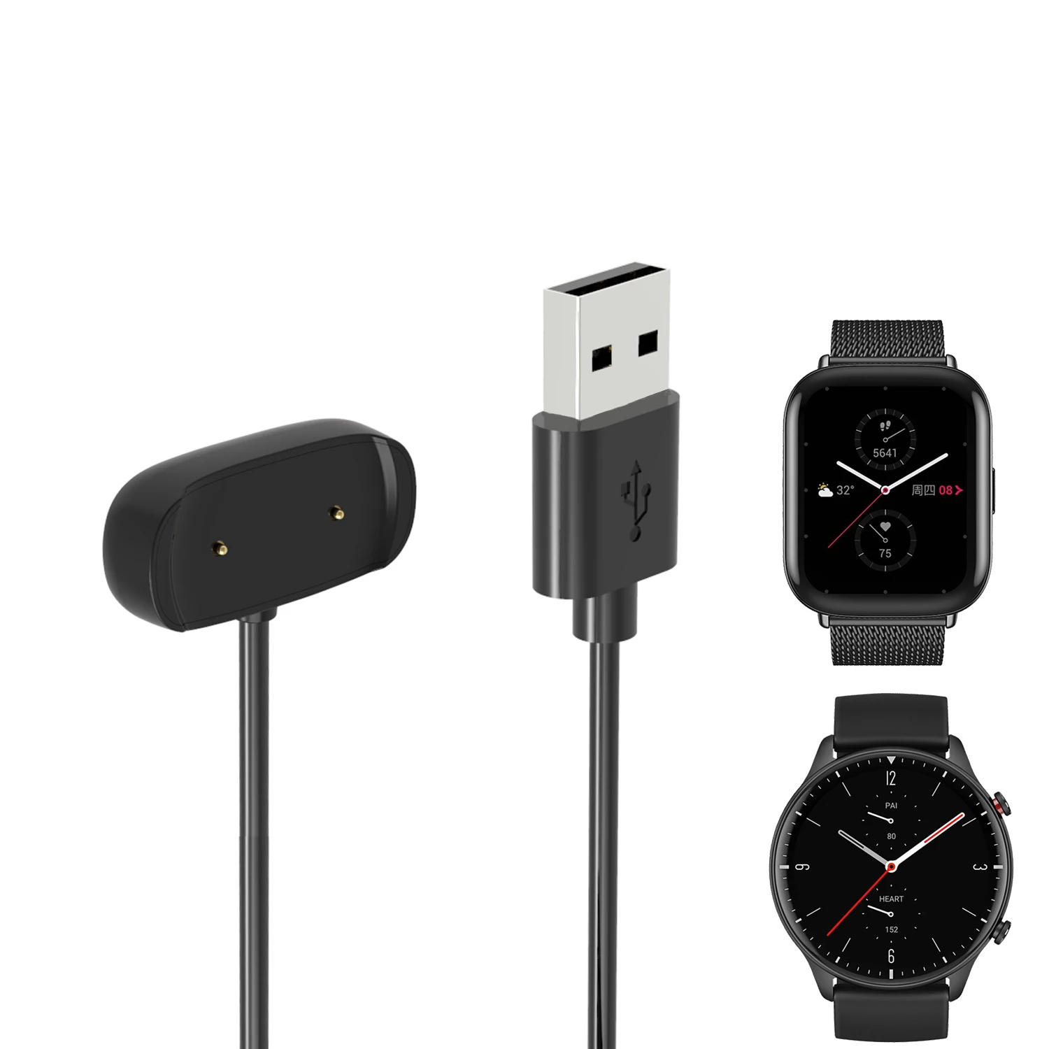 

Dock Charger Adapter USB Charging Cable for Amazfit GTR2/GTR 2 GTS 2E GTS2 Mini/GTS2e/GTR2e/Bip U/3/3pro/Trex Pro Smart Watch