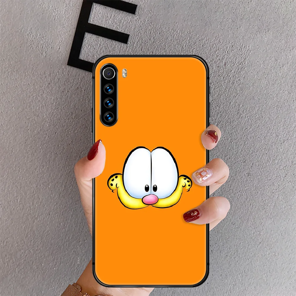 

Garfield Cute Cartoon Cat Phone Case Cover For Xiaomi Redmi Note 7 7A 8 8T 9 9S 9A 10 K30 Pro Ultra Black Etui Silicone Pretty