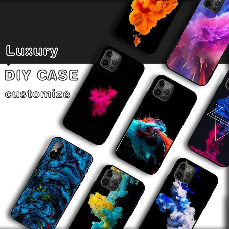 Цветной дымчатый чехол для телефона Coque Fundas Iphone 11 12 PRO MAX 6S 7 8 PLUS X XR SE 2020