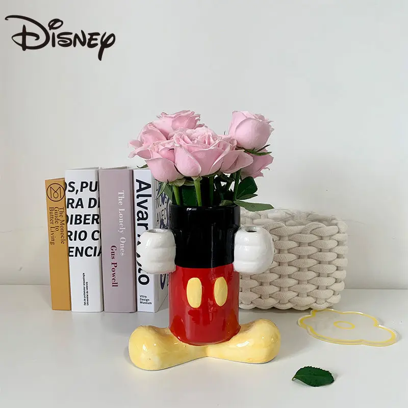 

Disney Mickey Ceramic Pen Holder Cartoon Vase Cute Kitchen Chopsticks Container Multifunctional Storage Container