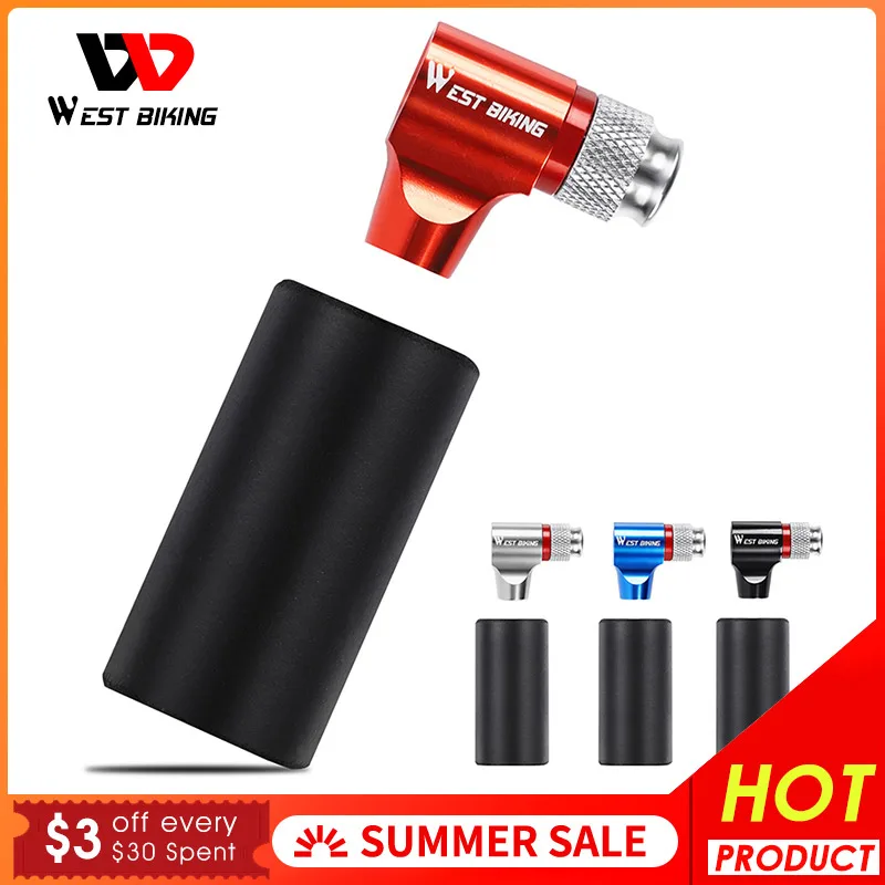 WEST BIKING СО2 насос для Велосипедный Шредер Presta адаптер велосипедный надувной