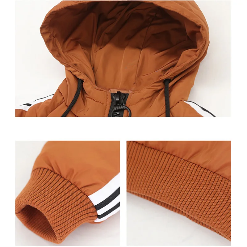 Детские зимние пальто для мальчиков и девочек Плотные хлопковые куртки Теплый