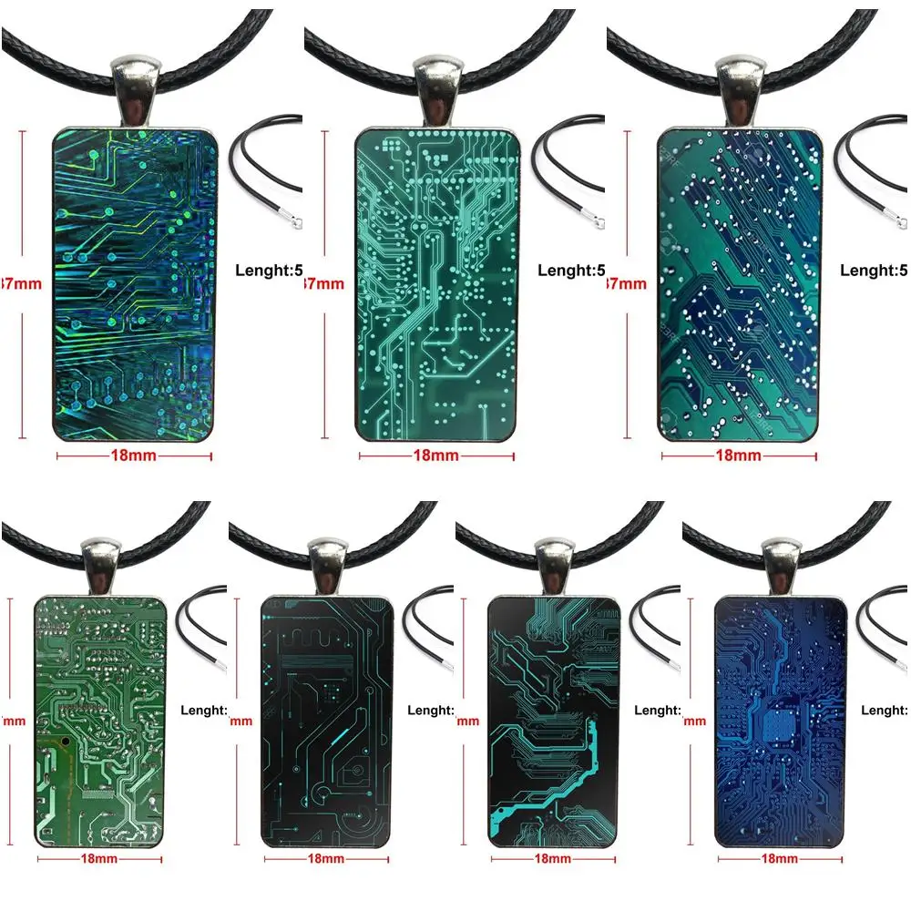 Материнская плата цепи стеклянный кулон ожерелье ручной работы половина