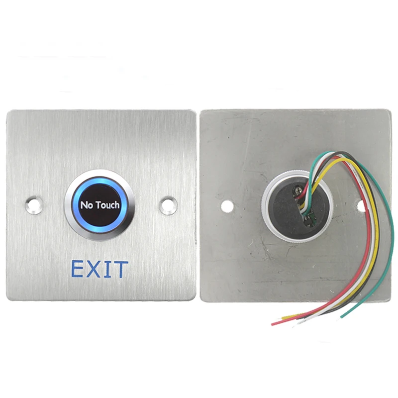 

Infrared Contactless No Touch Door Exit Button Touch Release Push Switch with Backlight for Access Control Electric Lock System