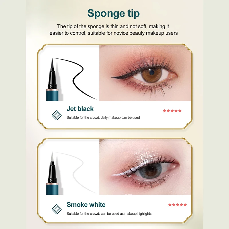 

KISS BEAUTY Liquid Eyeliner Pen Pencil Fast Dry Waterproof Sweat-proof Long-lasting Non-smudge Eyes Beauty Makeup Cosmetic TSLM