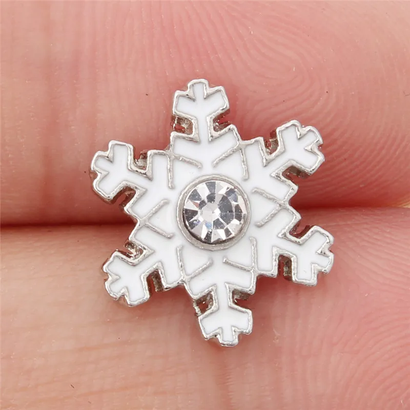10 шт./лот новые пуговицы застежки ювелирные изделия со стразами снежинки кнопки