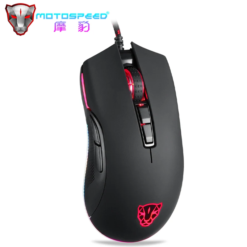 

Motospeed Mini Gaming Mouse USB Wired PMW6400 6400 PMW3360 12000 DPI Optical Sensor Mice RGB Breath Backlight For Computer Gamer