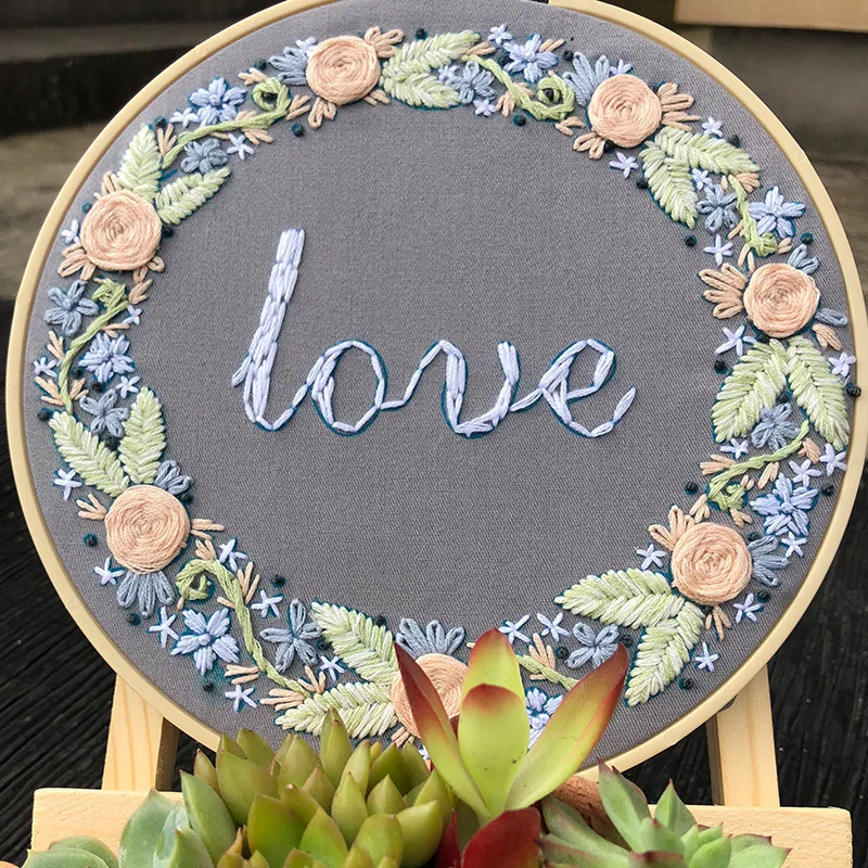 Начинающий Набор для вышивки современный цветок и растение ручная вышивка