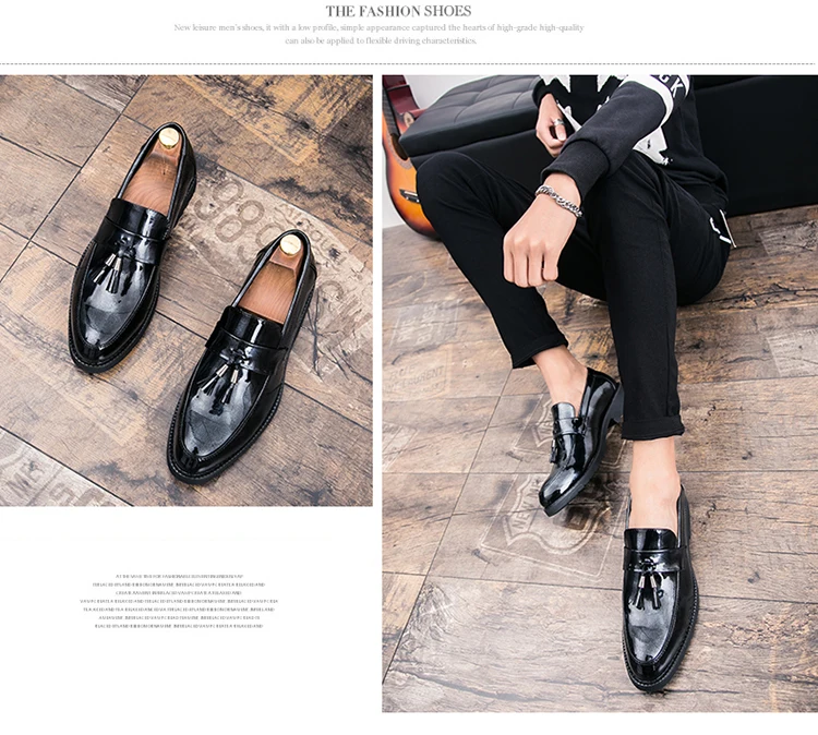 Thick Bottom Mens Dress Shoes Men Bring Brand Wedding Shoes Luxury Italian Casual Office Formal Loafers Boats Leather Shoes Men