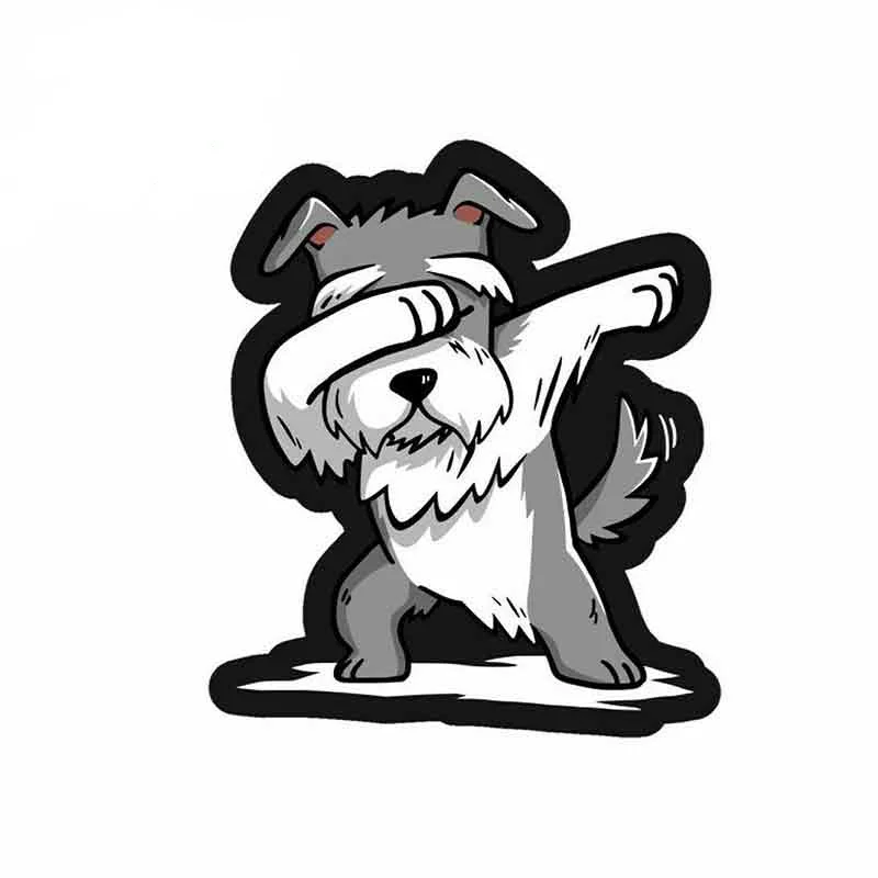 

13cm x 11.3cm For Dabbing Dog Anime Wrap Sticker Creative Stickers Sunscreen Bumper Decoration Custom Printing