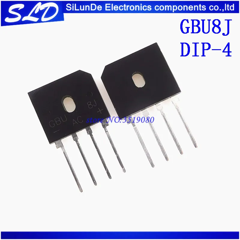 

Free Shipping 20pcs/lot GBU8J GBU8J-E3/51 8A600V ZIP-4 new and original in stock