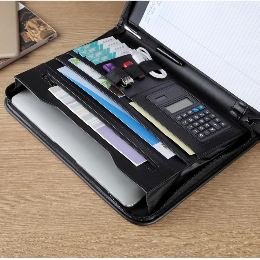 Новое прибытие Бизнес А4 менеджер Сумка для документов папка с молнией padfolio