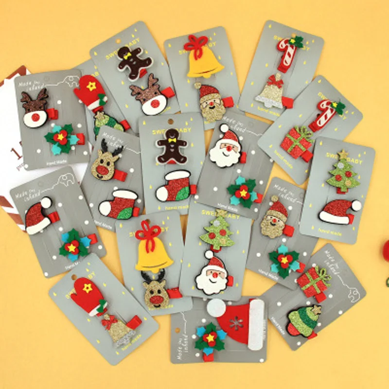 Олень Санта Клаус заколка для волос маленькой девочки головной убор