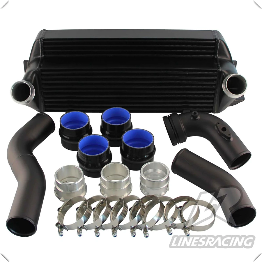 Болт на FMIC Racing Front Mount Intercooler W/Комплект алюминиевых труб подходит для серии B * MW