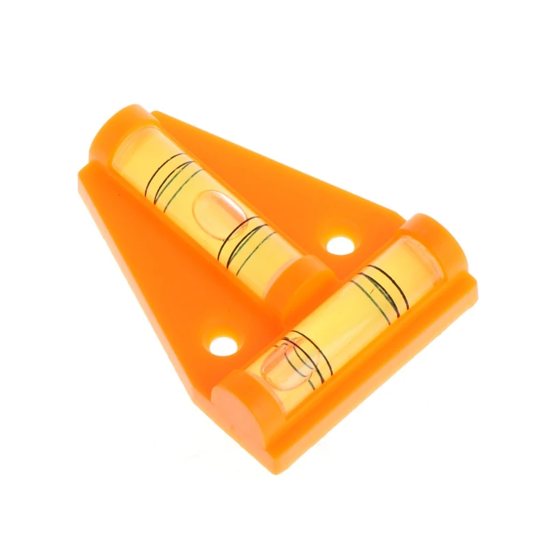 

T Type Bubble Level Measuring Device Triangular Plastic Indicator Black/Orange