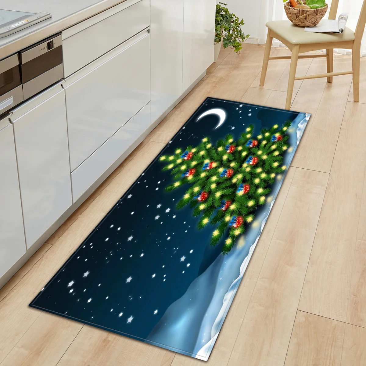 Zeegle Chrisrmas против скольжения Кухня коврик современные входная дверь Гостиная