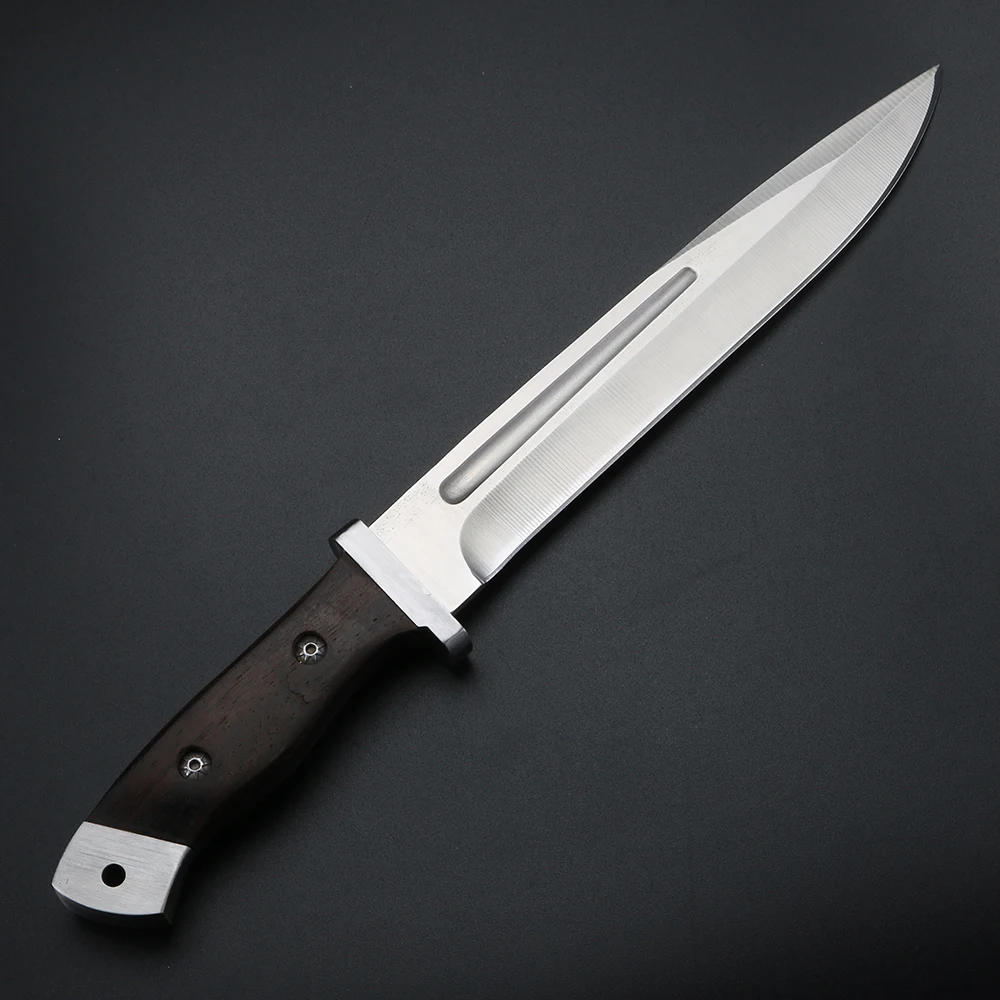 Полевой охотничий нож с фиксированным лезвием из нержавеющей стали полным