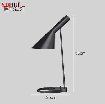 Реплика Луи Современная AJ настольная лампа Arne Jacobsen настольные лампы для спальни кабинет стенд светильник домашний Лофт Декор Светильник E27 - Цвет корпуса: Black