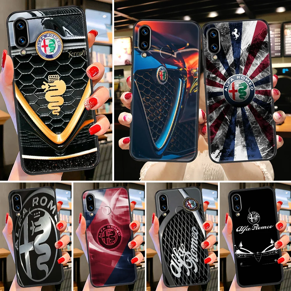 

Автомобильный чехол для телефона Alfa Romeo для Huawei Honor 6 7 8 9 10 10i 20 A C X Lite Pro Play, Черный силиконовый чехол для сотового телефона, художественный чех...