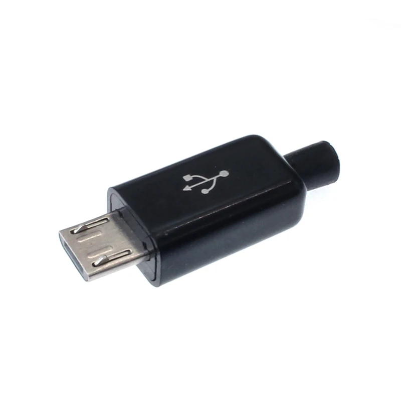 10 шт./партия USB Мужской 5 Pin DIY Micro USB разъем пластиковый корпус Джек хвост Sockect штепсельные клеммы