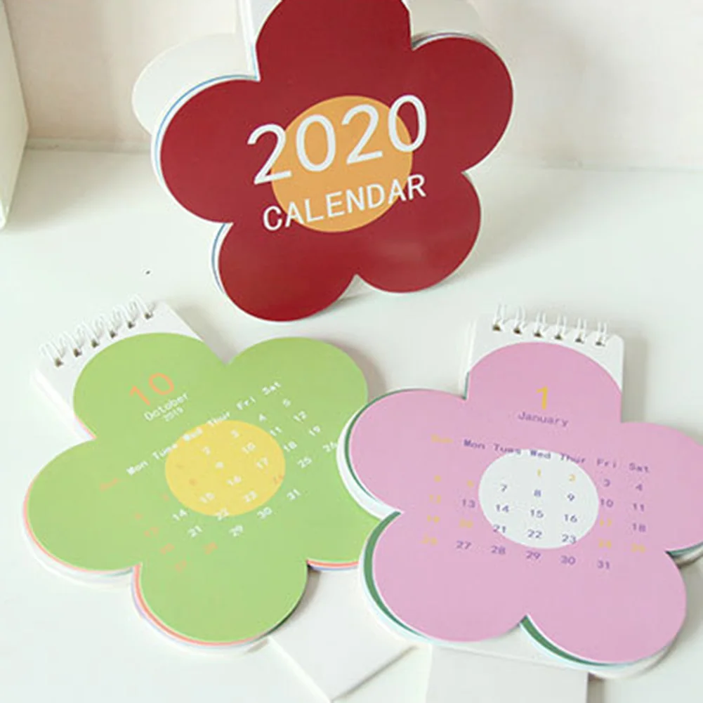 Милый цветочный медведь форма авокадо 2020 год настольный календарь ежедневный