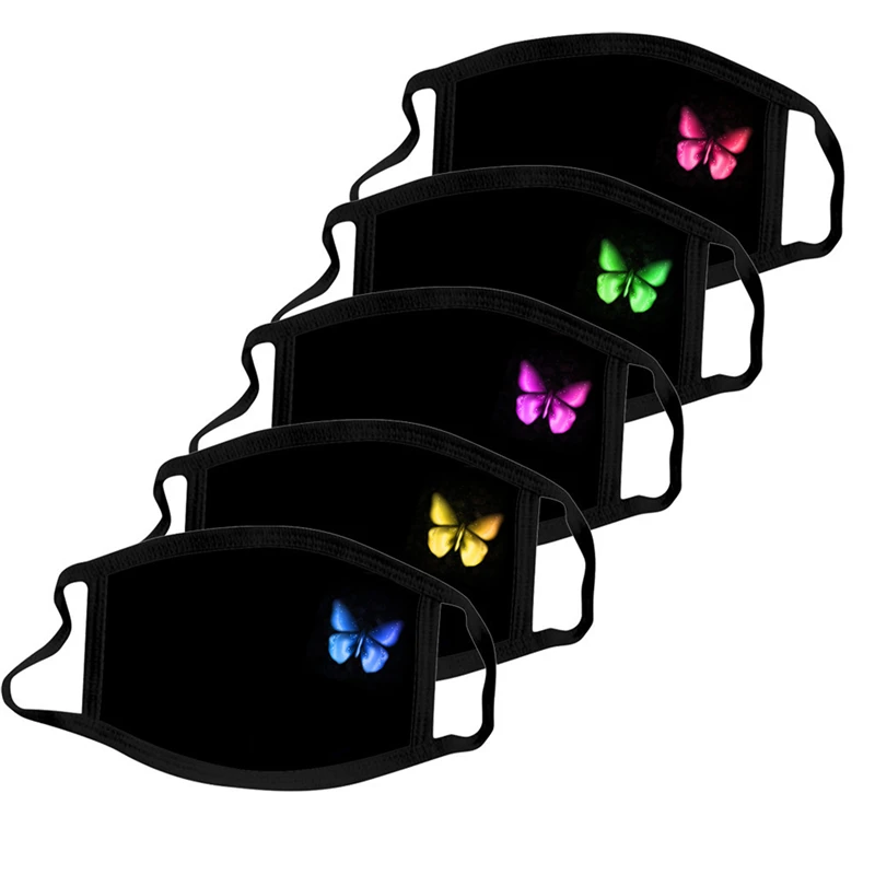 Модная маска для лица с принтом бабочки зимняя ветрозащитная теплая уличная