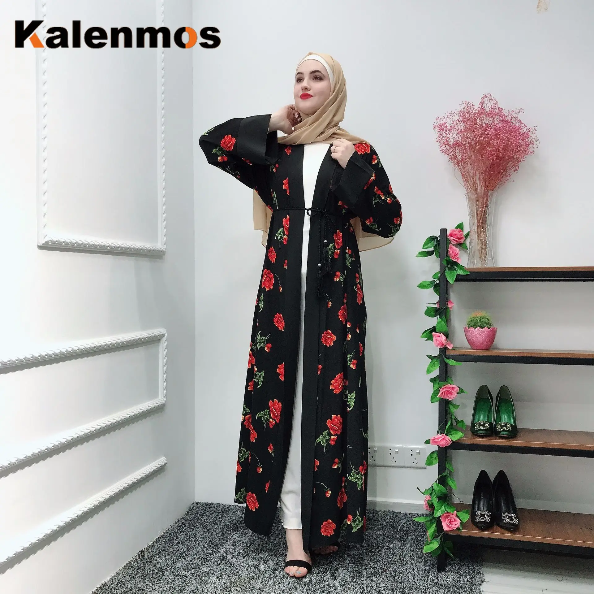 Арабское мусульманское Открытое платье в Дубае женское кимоно с принтом Cafan