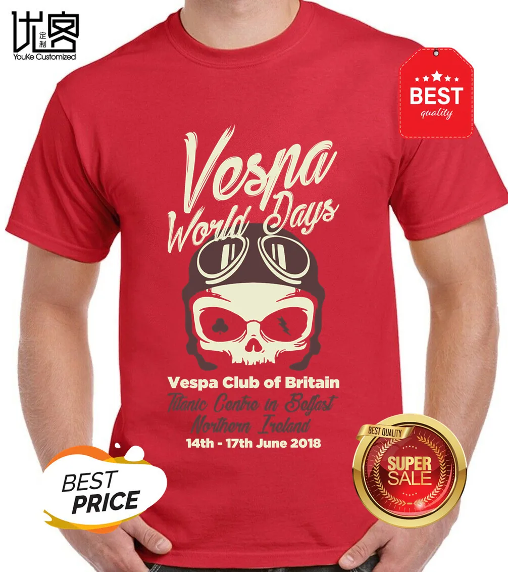 Мужская футболка с логотипом hombre camiseta на заказ мотоцикл vespa скутер 2019 | одежда