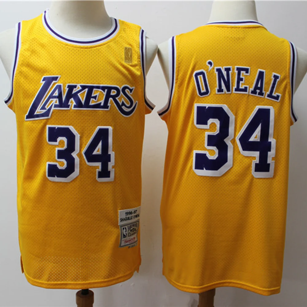 

Los Angeles Lakers Basketball Jersey For Men Classic Los Angeles Lakers # 32 Magic Johnson T-Shirt Stitched Swingman Jerseys