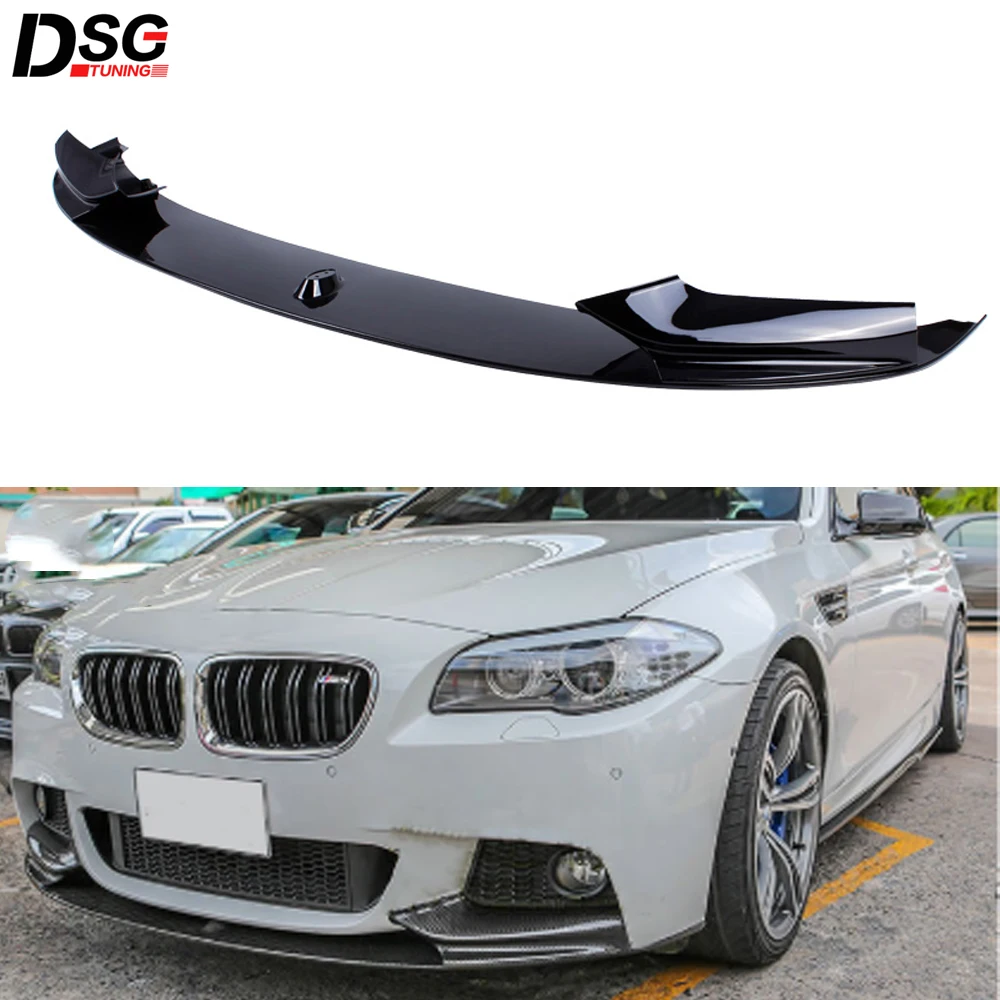 PP материалы блеск матовый черный Передний губы сплиттер для BMW 5 серии F10 F11 M TECH Arkym
