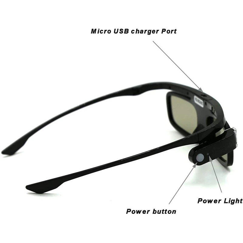 3D очки активный затвор перезаряжаемые для DLP-Link Проекторы Кино 2 шт | Электроника
