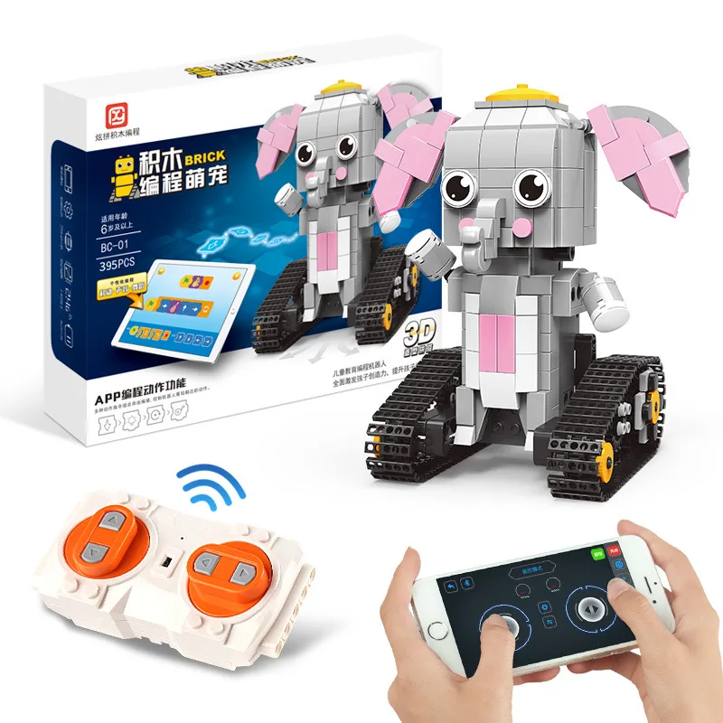 

Building Blocks Cute Pet Robot App Programming Remote Control Technology Building Blocks Steam Science and Education Model Toys