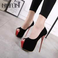 black red mixed color peep toe 16cm platform womens shoes stiletto high heels size 34 40 nightclub sexy gladiator sandals shoes