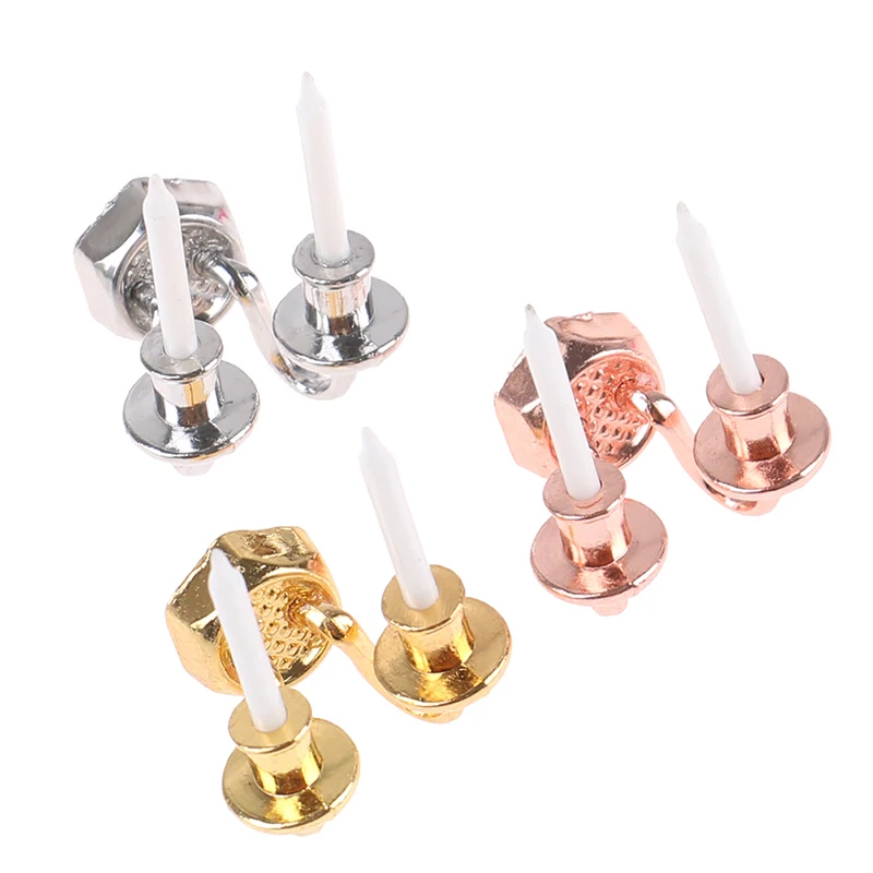 

1 шт. миниатюрная Свеча для кукольного домика, настенное украшение, модель подсвечника, миниатюрная мебель, игрушка, аксессуары для кукольно...