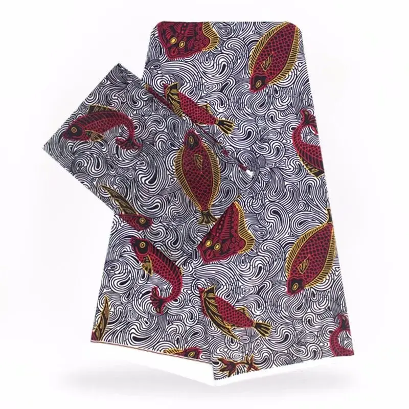 4 ярдов модный серый фон с принтом красный узор африканская audel.mo dell шелковая