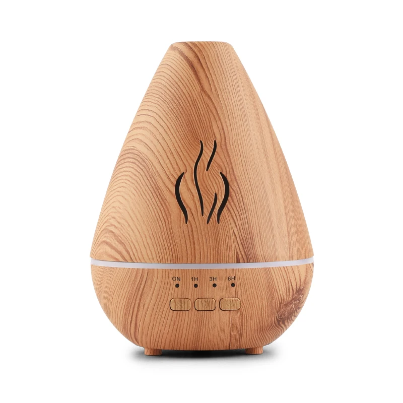 

New USB Air Humidifier Ultrasound Electric Aroma Diffuser Mist Wood Grain Oil Aromatherapy Mini Have 7 LED Light For Home Office